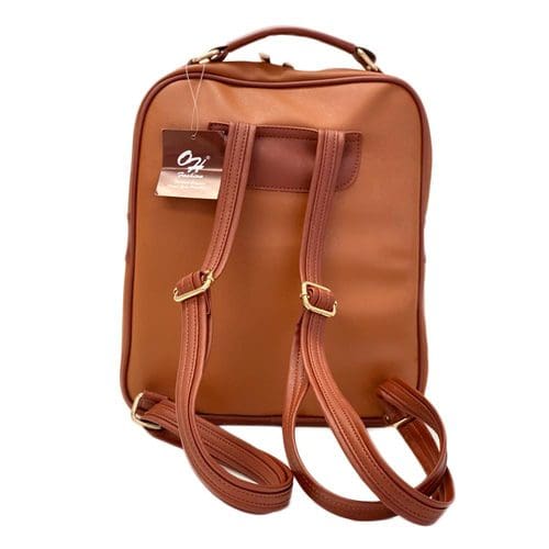 Oh Fashion London Backpack Vegan Leather - Brown 3