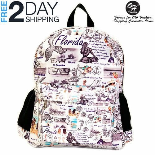 Oh Fashion Backpack Traveling To Florida - 16” Inches 1