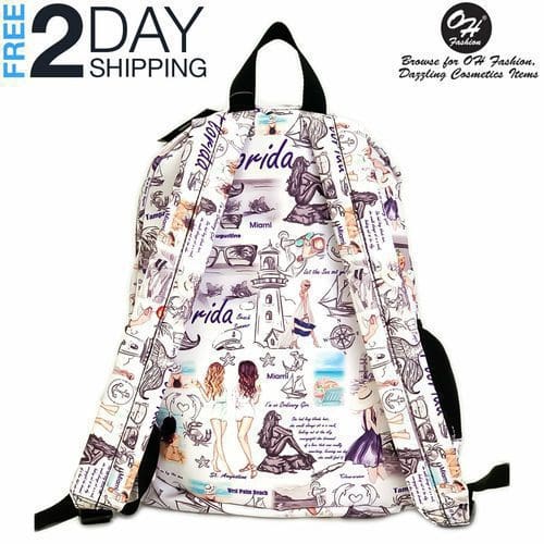 Oh Fashion Backpack Traveling To Florida - 16” Inches 9