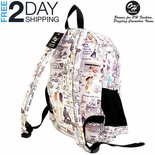 Oh Fashion Backpack Traveling To Florida - 16” Inches 13