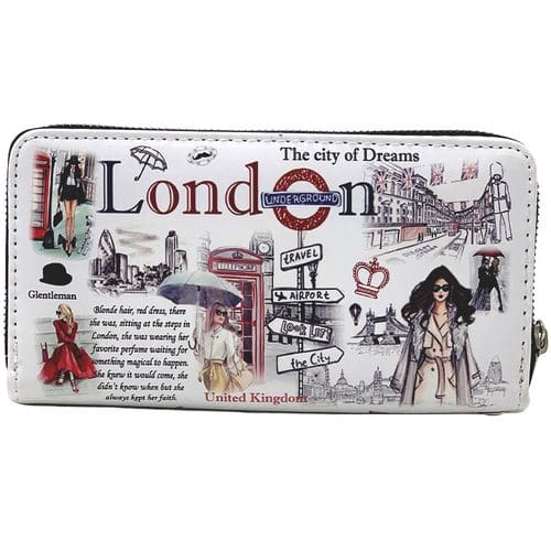Oh Fashion Zip-Around Adventurous London Wallet 1
