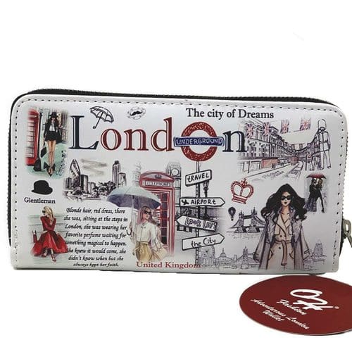 Oh Fashion Zip-Around Adventurous London Wallet 9