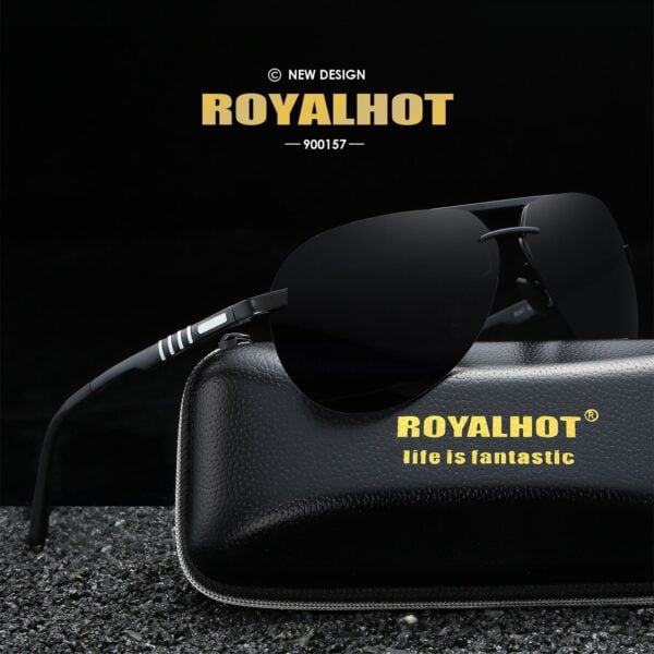 Royal Hot Polarized Alloy Oval Driving Sunglasses 10