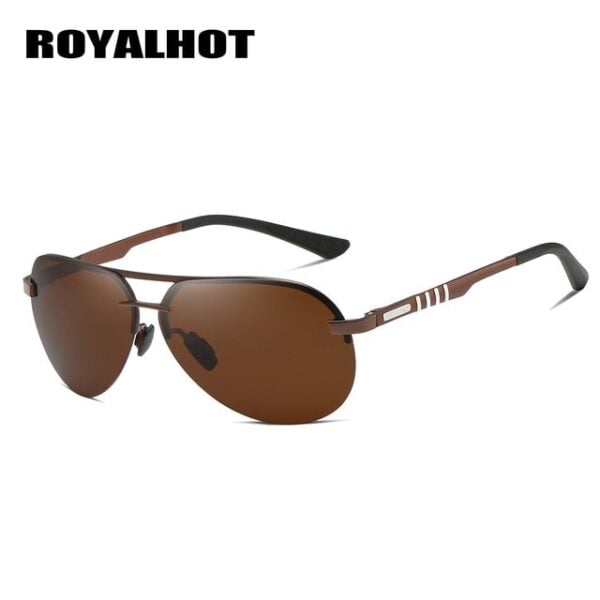 Royal Hot Polarized Alloy Oval Driving Sunglasses 8