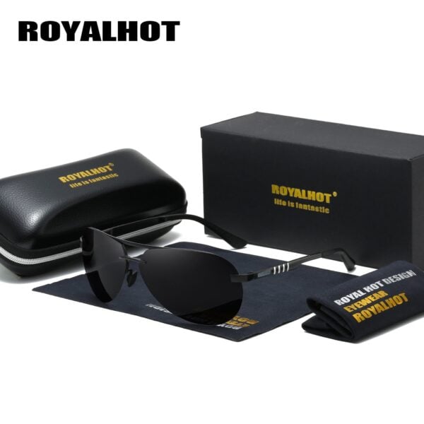 Royal Hot Polarized Alloy Oval Driving Sunglasses 9
