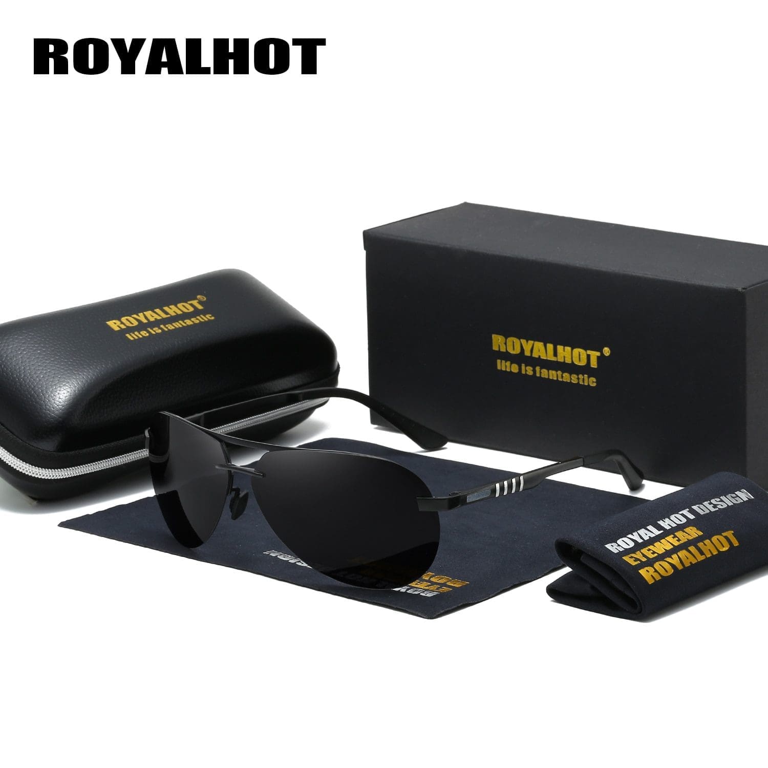 Royal Hot Polarized Alloy Oval Driving Sunglasses 4