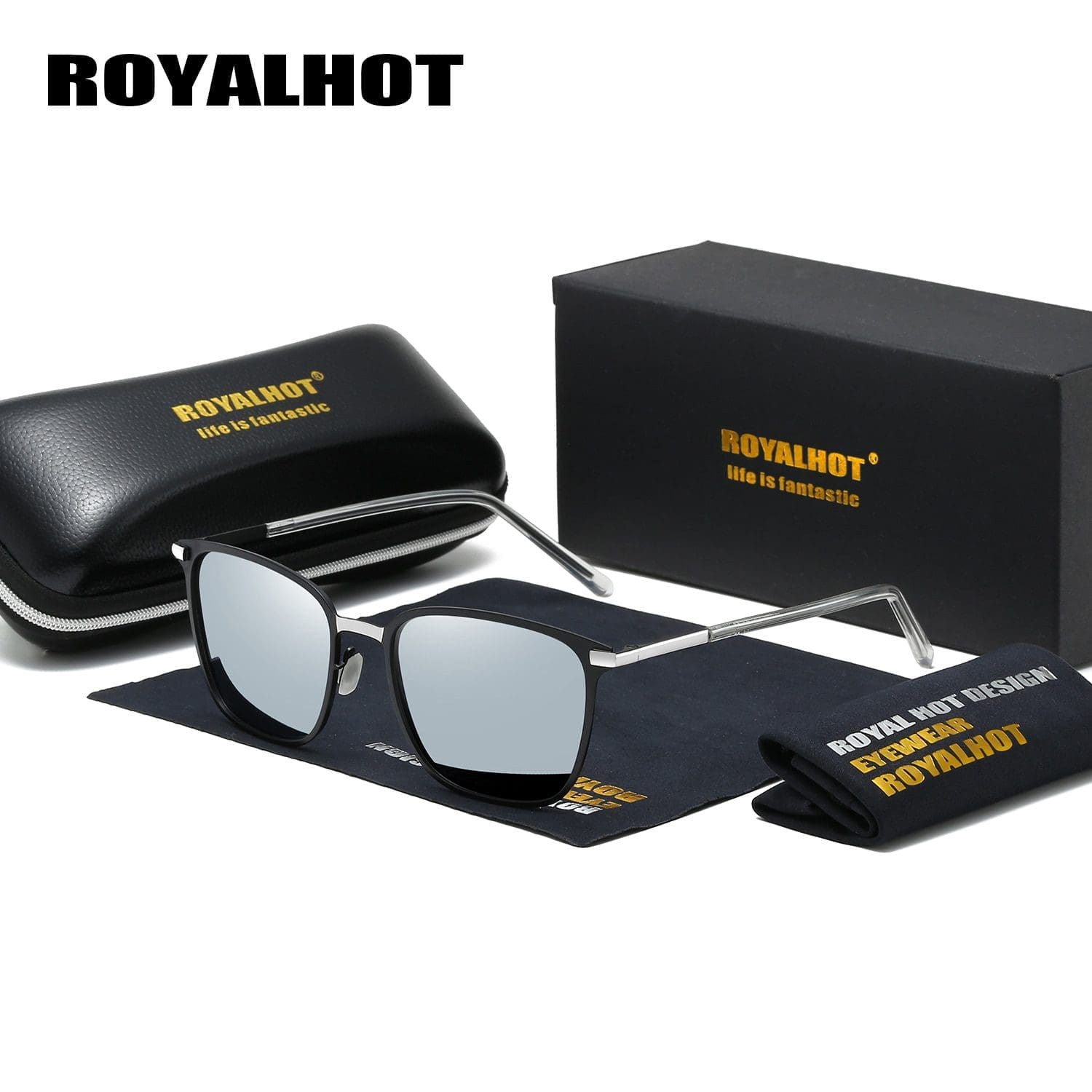 Royal Hot Polarized Uv400 Alloy Square Driving Sunglasses 7