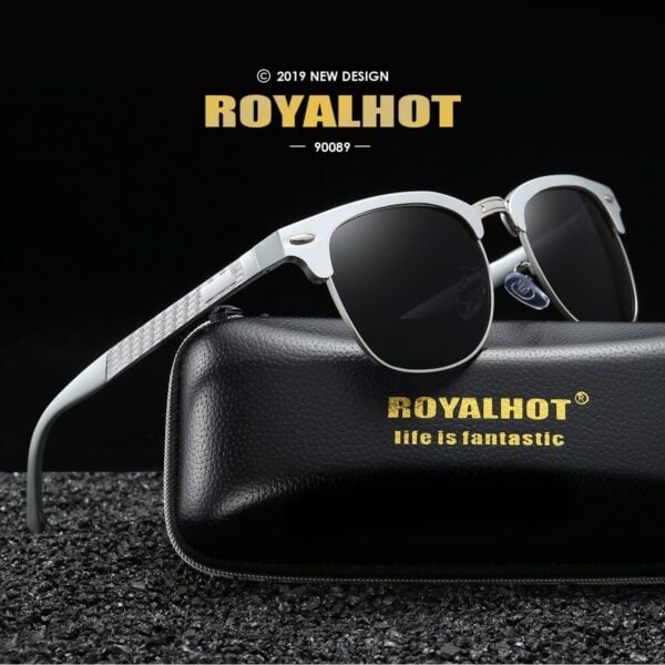 Royal Hot Polarized Aluminum Magnesium Half Frame Sunglasses 13