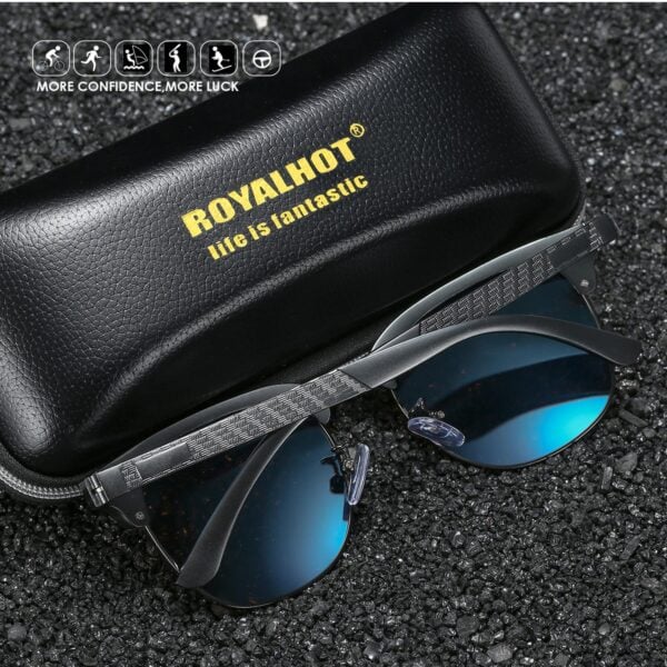 Royal Hot Polarized Aluminum Magnesium Half Frame Sunglasses 15