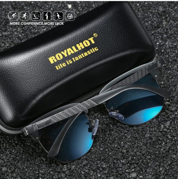 Royal Hot Polarized Aluminum Magnesium Half Frame Sunglasses 4