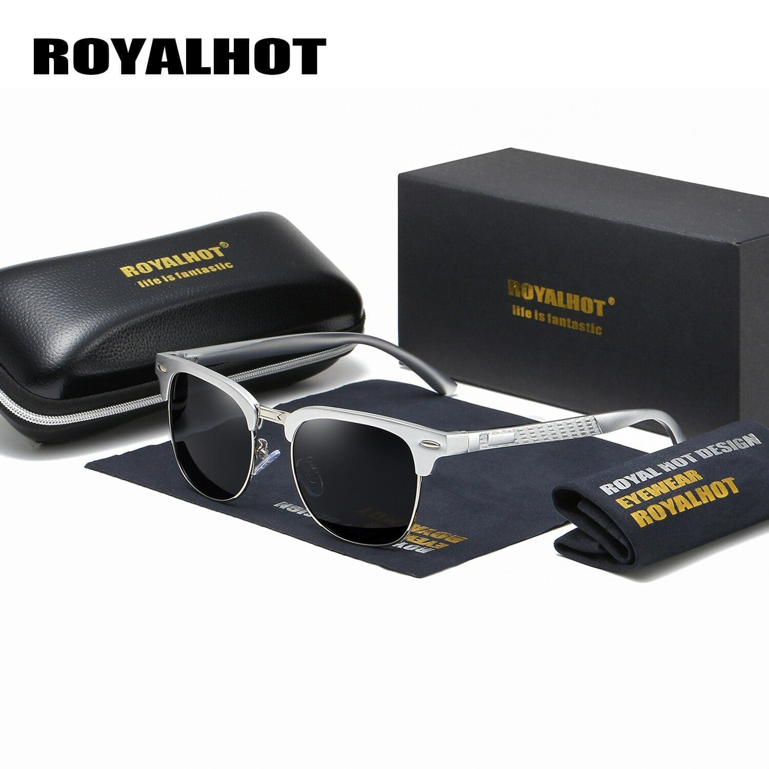 Royal Hot Polarized Aluminum Magnesium Half Frame Sunglasses 5