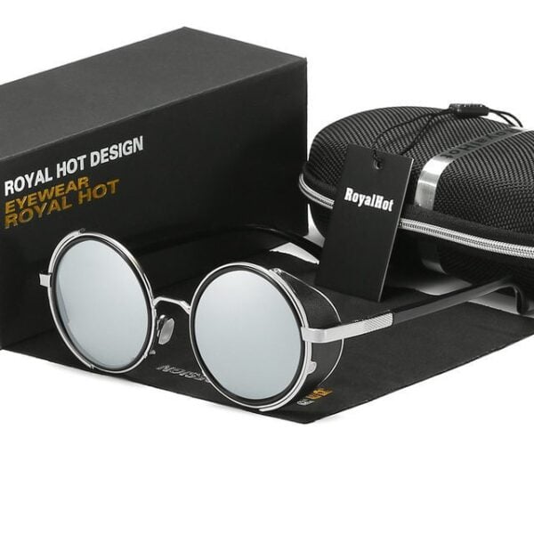 Royal Hot Polarized Uv400 Punk Round Sunglasses 7