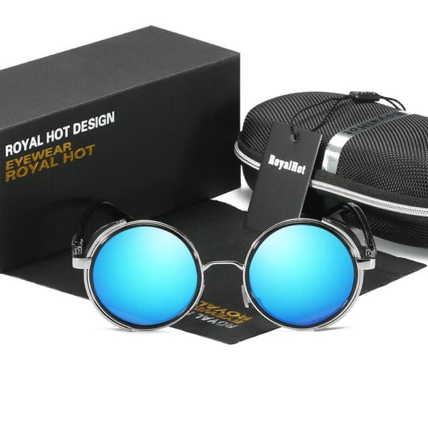 Royal Hot Polarized Uv400 Punk Round Sunglasses 11