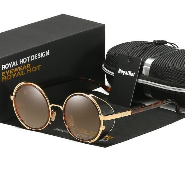 Royal Hot Polarized Uv400 Punk Round Sunglasses 8