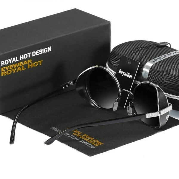 Royal Hot Polarized Uv400 Punk Round Sunglasses 12