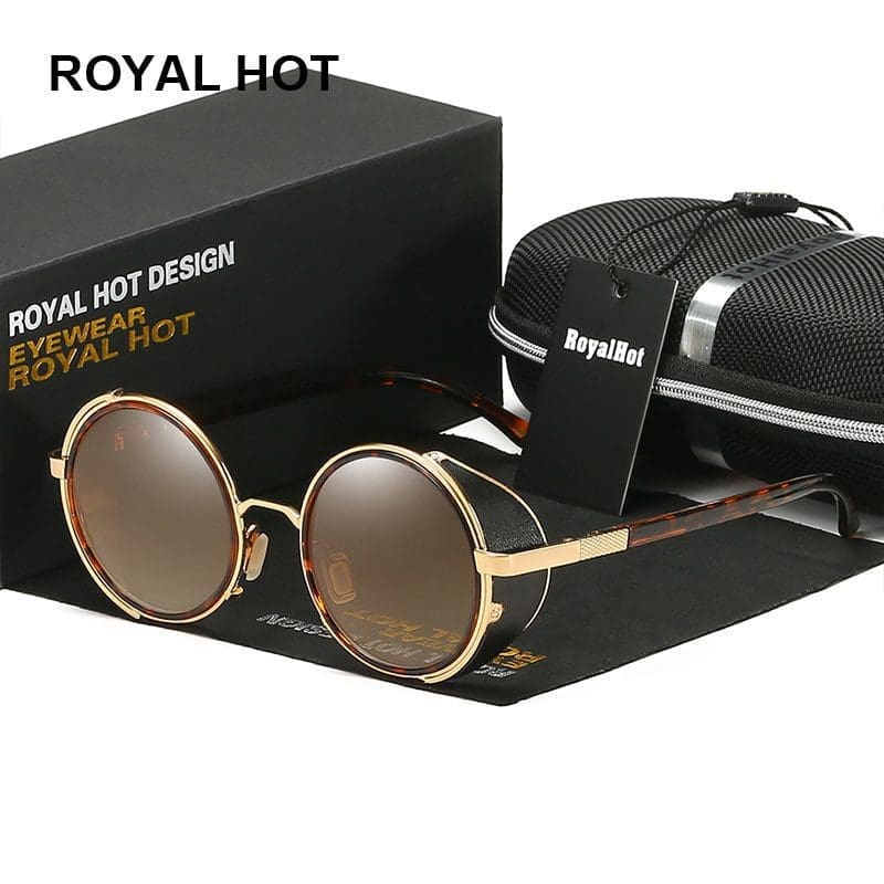 Royal Hot Polarized Uv400 Punk Round Sunglasses 8