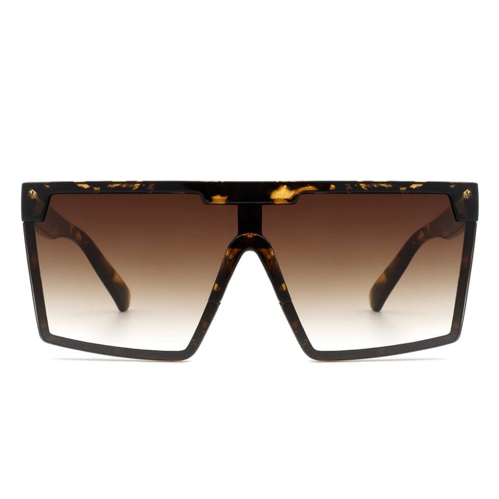 Vitalize - Oversize Retro Square Flat Top Sunglasses