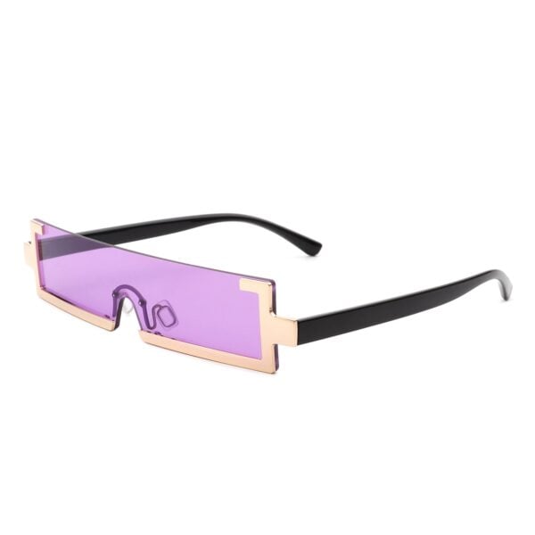 Celestra - Retro Rectangular Sunglasses Semi Rimless 7