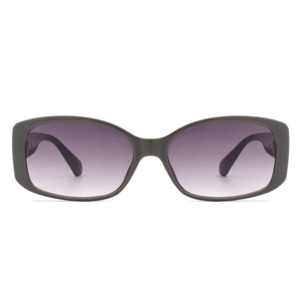 Fantasie - Rectangular Narrow Retro Tinted Square Sunglasses 2