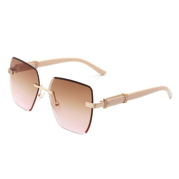 Glimmery - Oversized Rimless Square Sunglasses 20