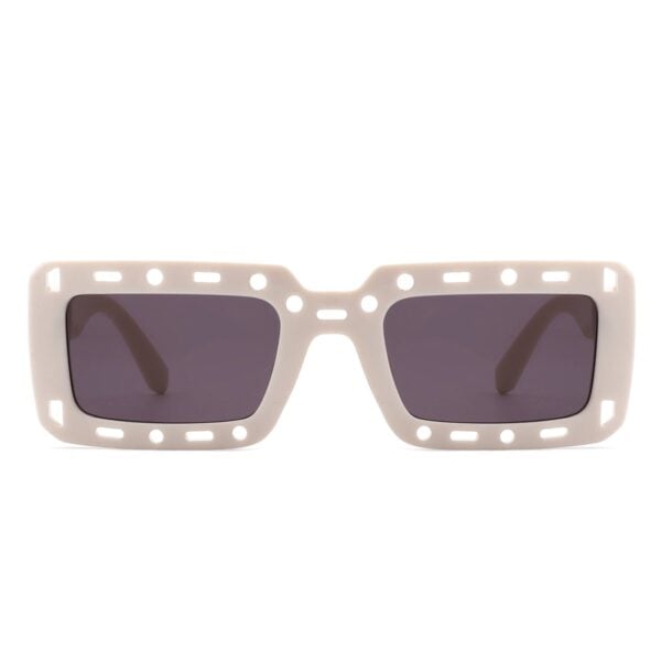Undynite - Rectangle Irregular Frame Retro Square Sunglasses 2
