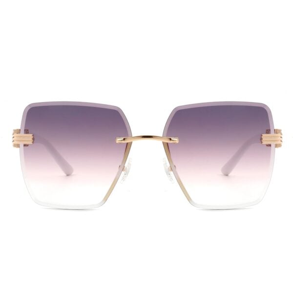 Glimmery - Oversized Rimless Square Sunglasses 21