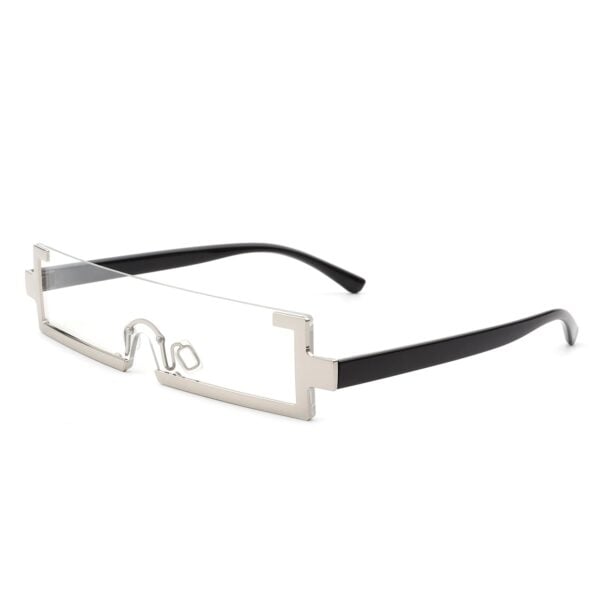 Celestra - Retro Rectangular Sunglasses Semi Rimless 11