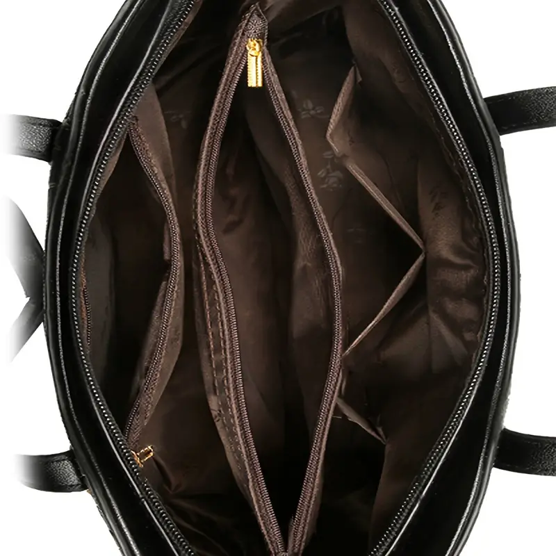Embossed Croco Shoulder Bag Set 1