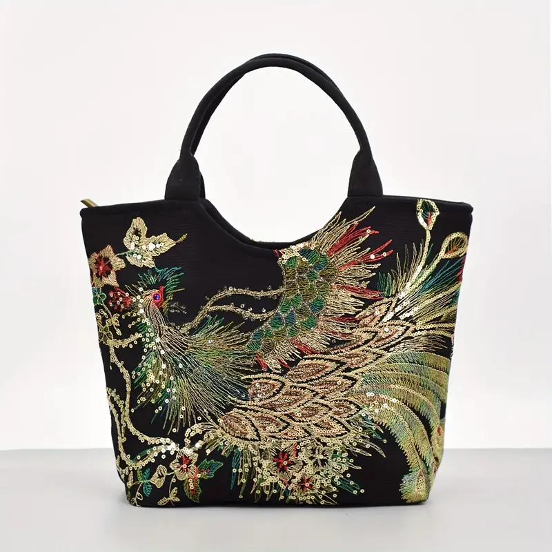 Embroidered Satchel Bag1