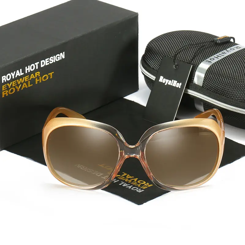 Royal Hot Big Oval Frame Resin Polarized Sunglasses 1