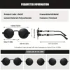 Trendy Retro Round Frame Metal Polarized Sunglasses