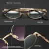 Trendy Retro Round Frame Metal Polarized Sunglasses 3
