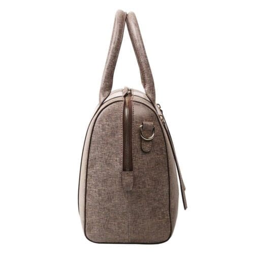 Bellorita Calligraphy Brown Satchel Crossbody Bag 4