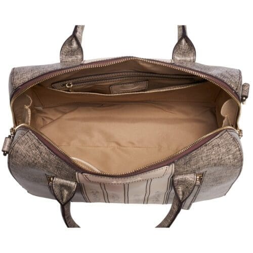 Bellorita Calligraphy Brown Satchel Crossbody Bag 6