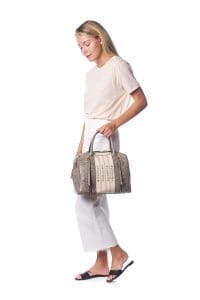 Bellorita Calligraphy Brown Satchel Crossbody Bag 7