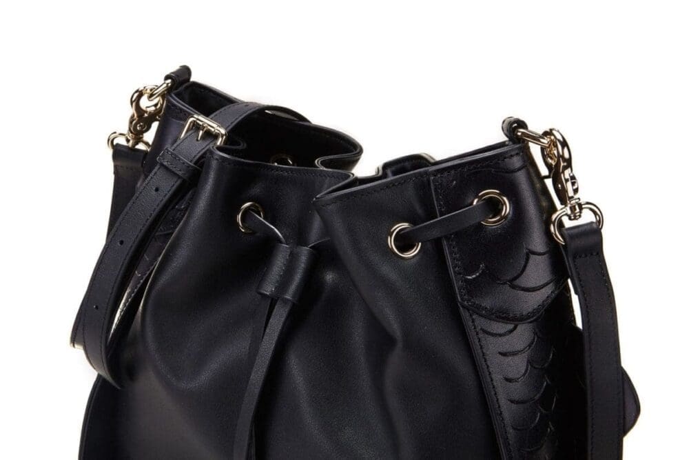 Bellorita Carp Black Bucket Shoulder Bag 6