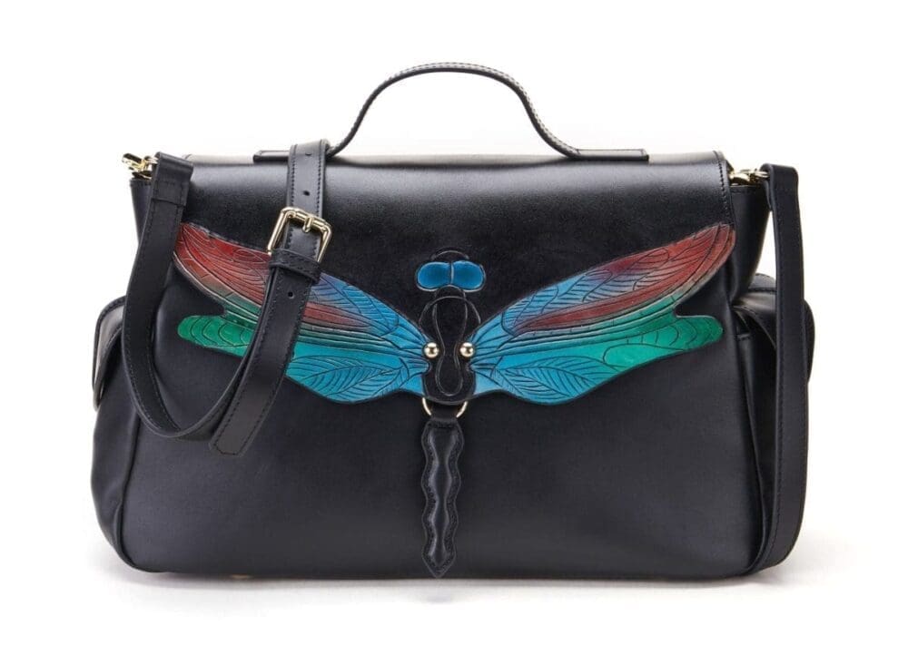 Bellorita Dragonfly Black Top Handle Bag 11