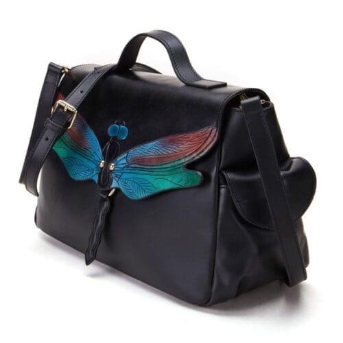 Bellorita Dragonfly Black Top Handle Bag 12