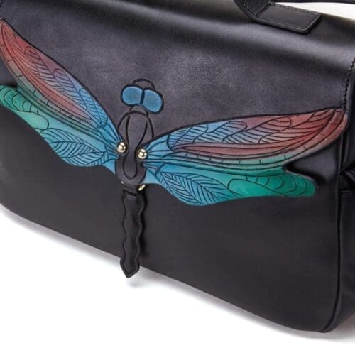 Bellorita Dragonfly Black Top Handle Bag 13