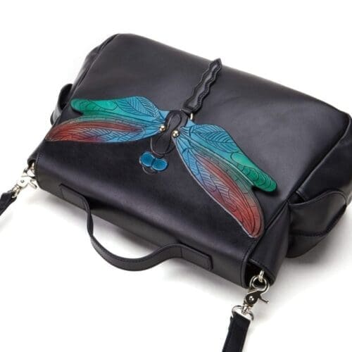 Bellorita Dragonfly Black Top Handle Bag 15