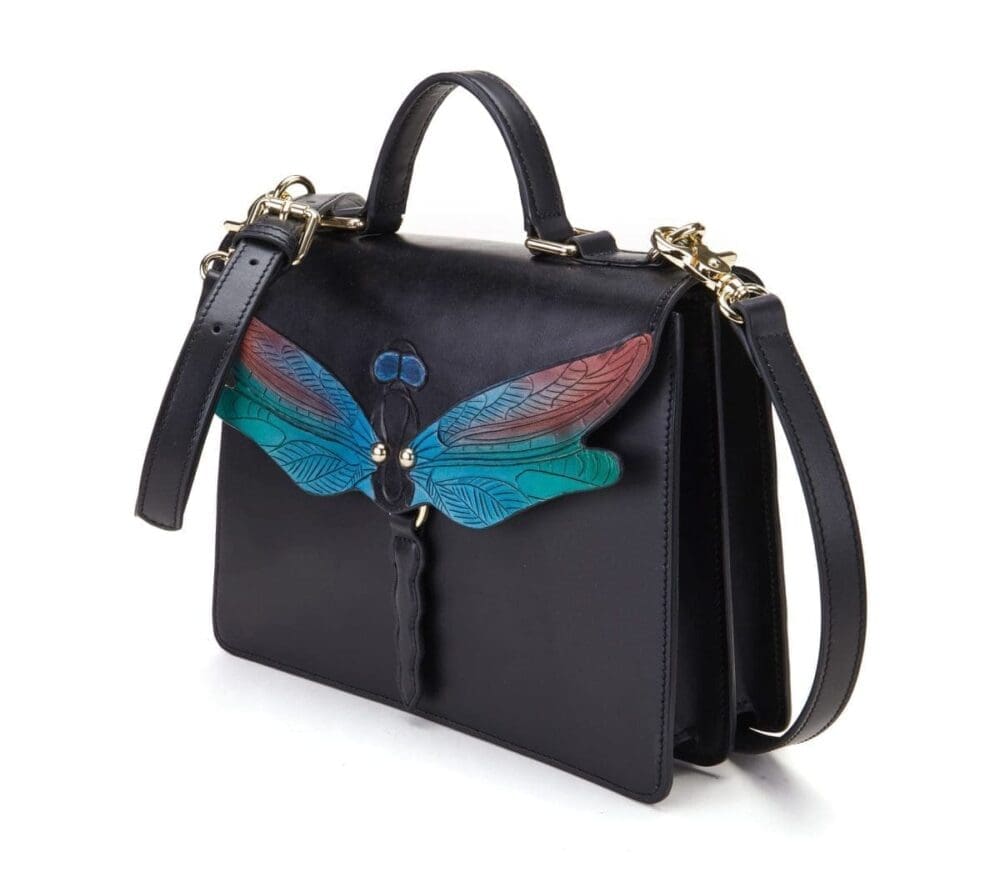 Bellorita Dragonfly Black Top Handle Bag 3