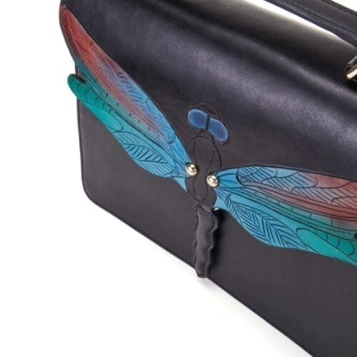 Bellorita Dragonfly Black Top Handle Bag 4