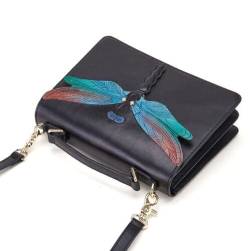 Bellorita Dragonfly Black Top Handle Bag 6