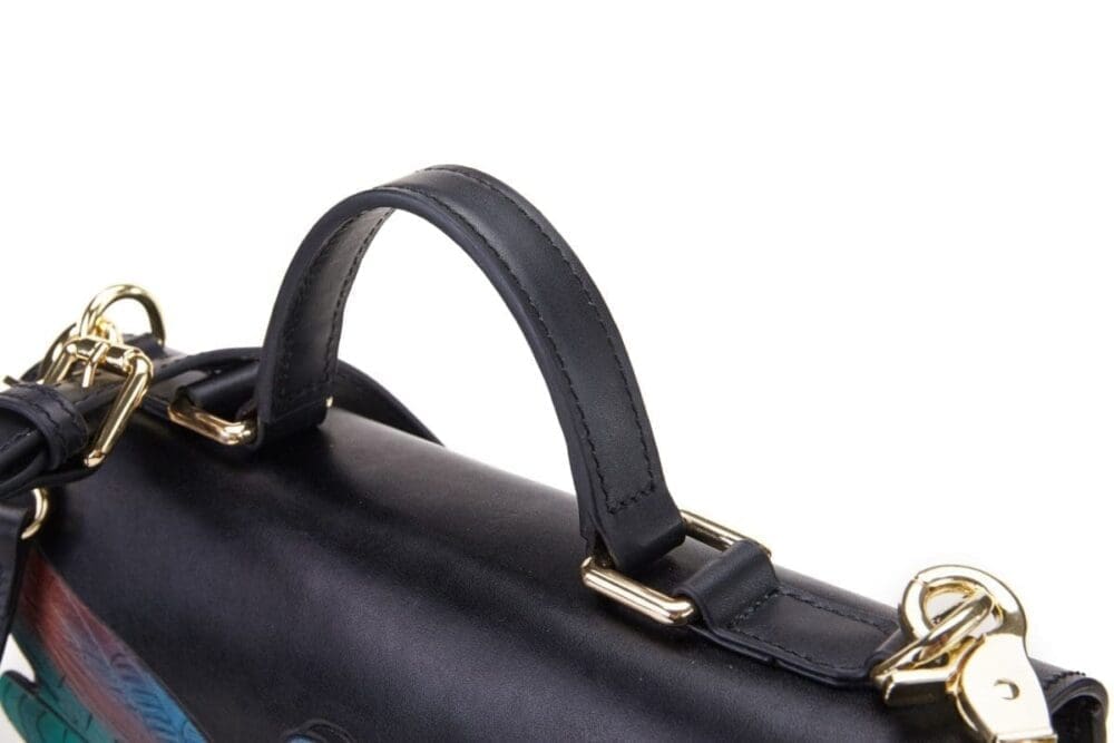 Bellorita Dragonfly Black Top Handle Bag 7