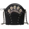 Bellorita Feather Black Shoulder Bag
