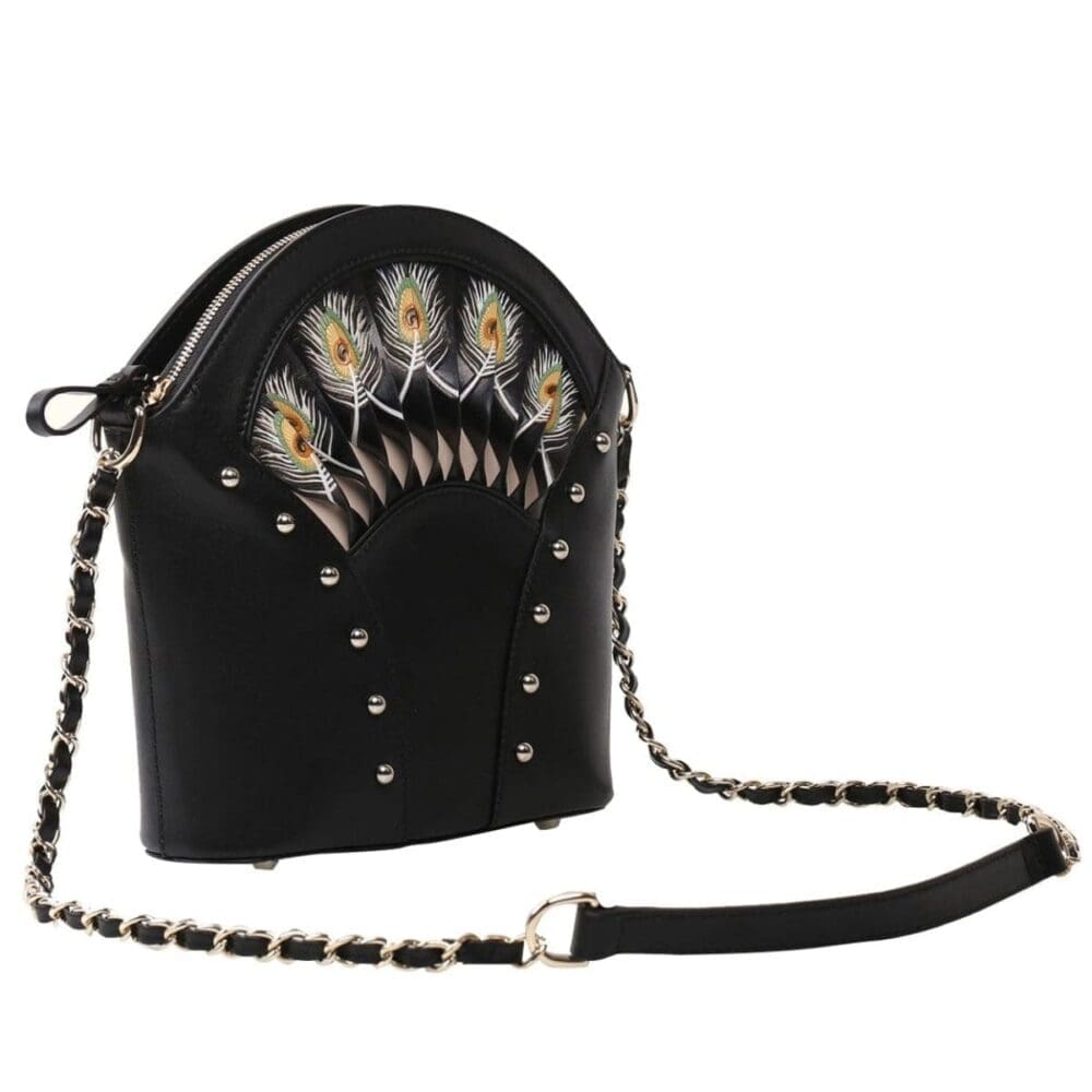 Bellorita Feather Black Shoulder Bag 2