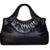 Bellorita Feather Black Top Handle Bag
