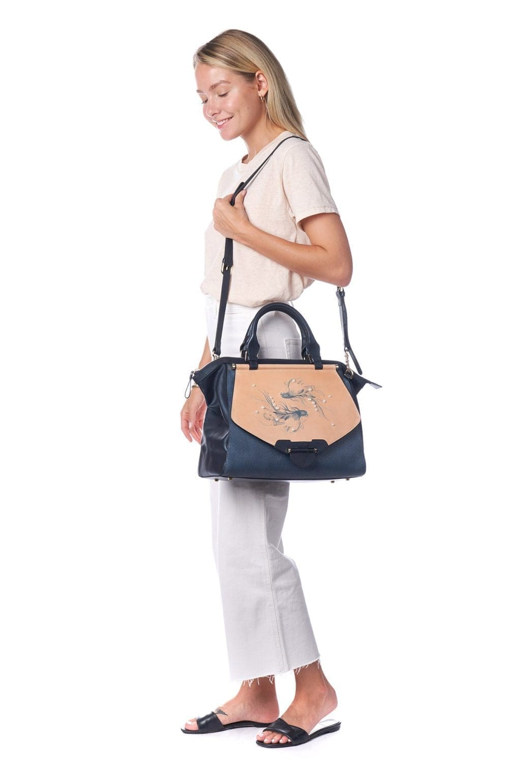 Bellorita Koi Large Blue Crossbody Bag 7