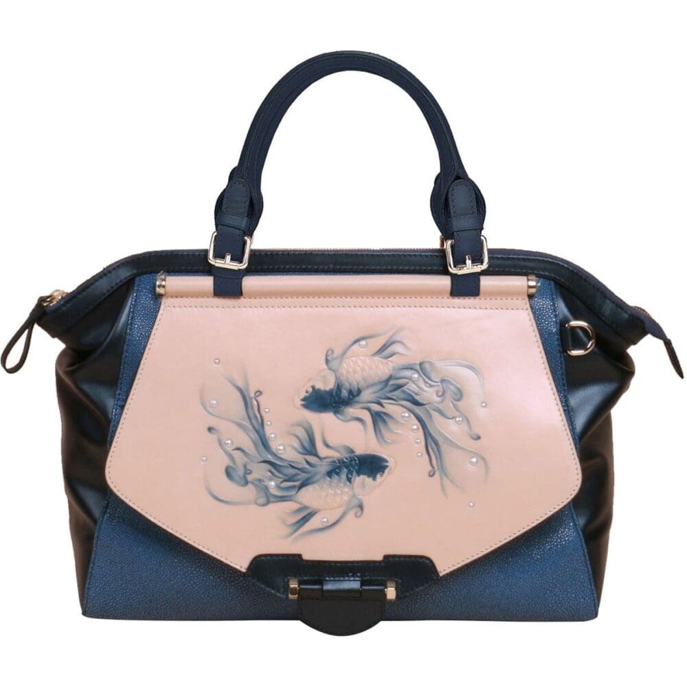Bellorita Koi Large Blue Crossbody Bag 8