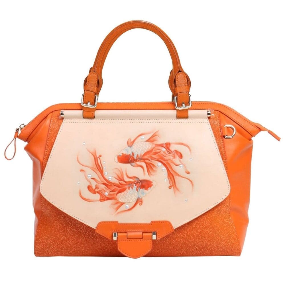 Bellorita Koi Large Orange Crossbody Bag 9